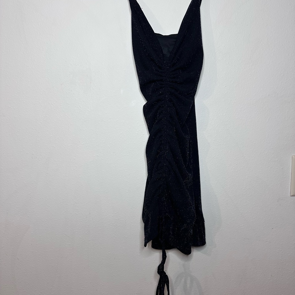 Lulu's Shimmering Black Evening Dress - Picture 3 of 4
